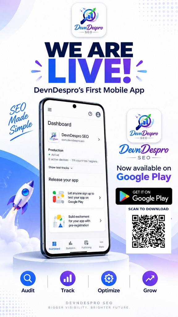 SEO.devndespro Android app is live on Google Play
